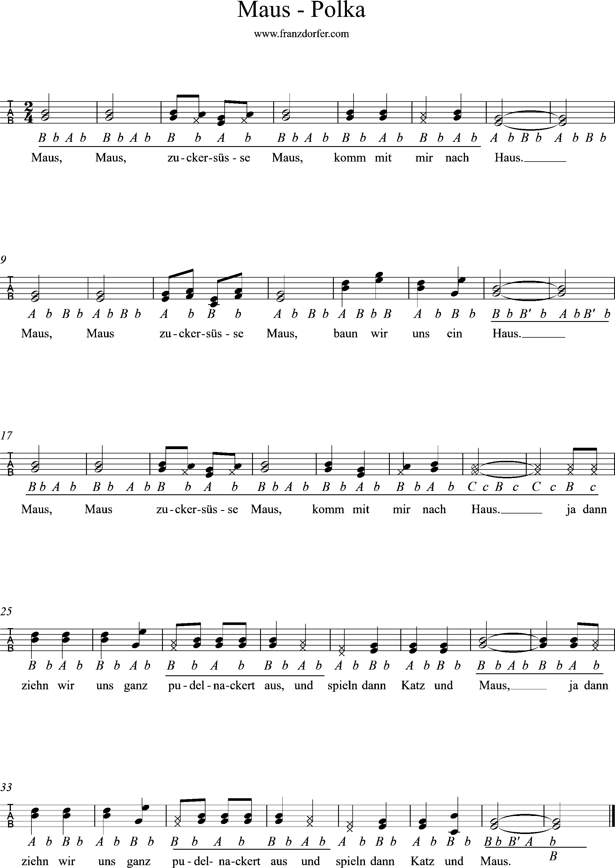 steirische griffschridt, Maus-Polka